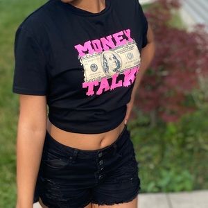Black money talks shirt